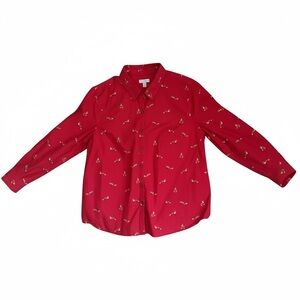 Charter Club Button Down Shirt Red Size XXL
